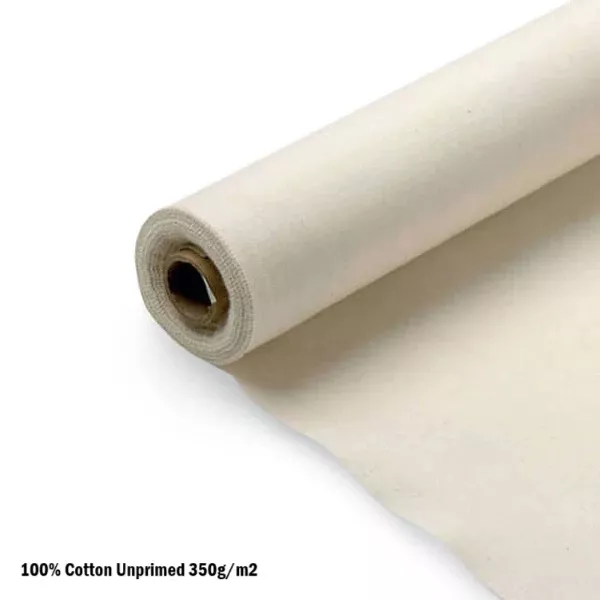 Malířské plátno 100% bavlna nešepsované v metráži (Italy) - role 10 metrů/šíře 210cm 350g/mm2