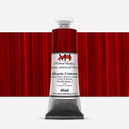Olejové barvy Michael Harding 40ml - varianty - Alizarin Crimson 302