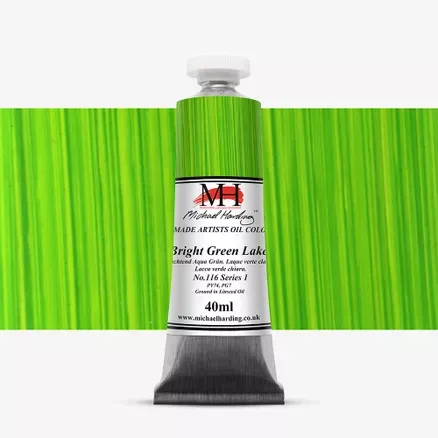 Olejové barvy Michael Harding 40ml - varianty - Bright Green Lake 116
