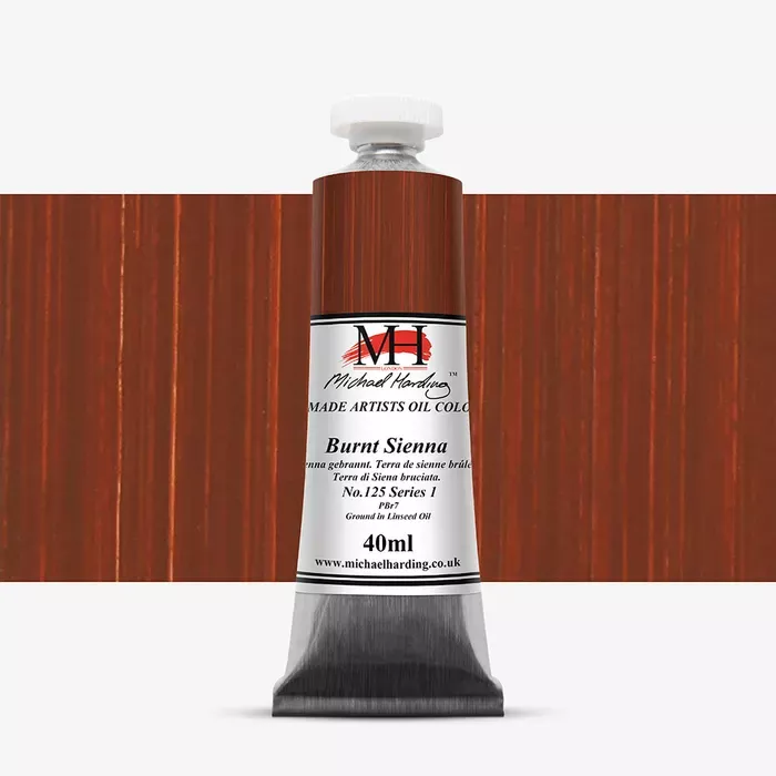 Olejové barvy Michael Harding 40ml - varianty - Burnt Sienna 125