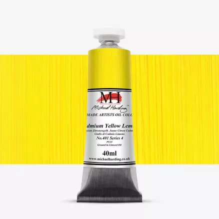 Olejové barvy Michael Harding 40ml - varianty - Cadmium Yellow Lemon 401