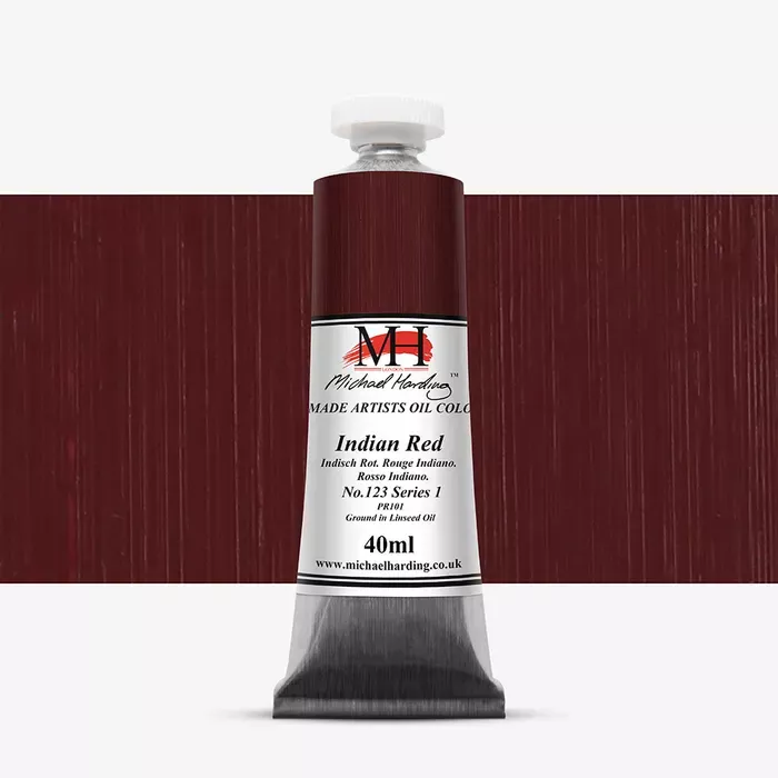 Olejové barvy Michael Harding 40ml - varianty - Indian Red 123