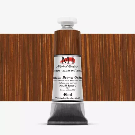 Olejové barvy Michael Harding 40ml - varianty - Italian Brown Ochre 223