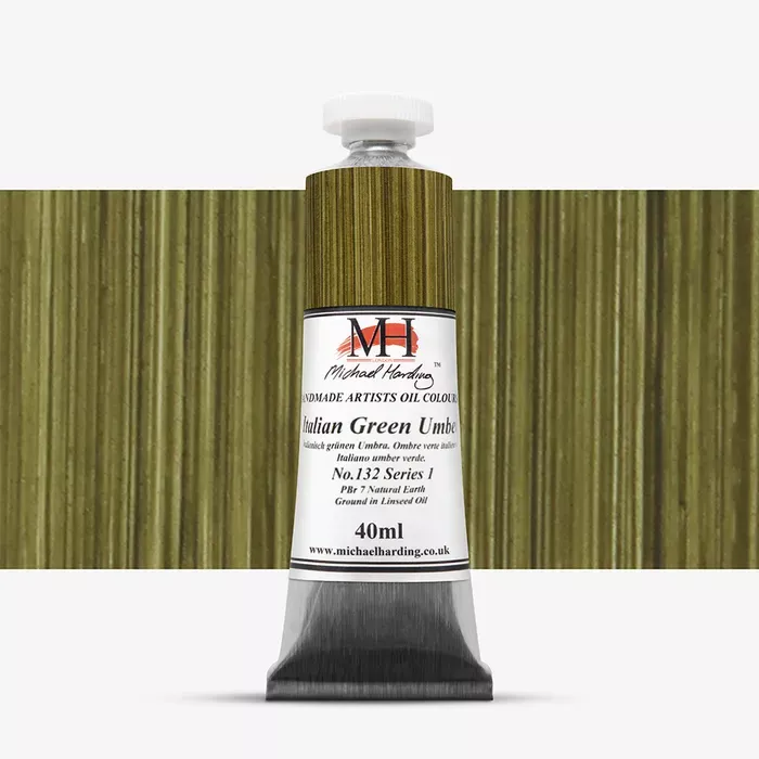 Olejové barvy Michael Harding 40ml - varianty - Italian Green Umber 132
