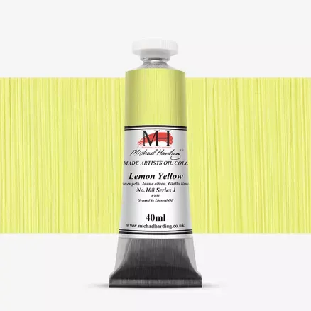Olejové barvy Michael Harding 40ml - varianty - Lemon Yellow 108