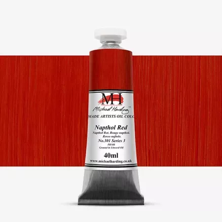 Olejové barvy Michael Harding 40ml - varianty - Napthol Red 301