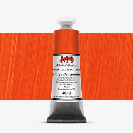 Olejové barvy Michael Harding 40ml - varianty - Orange Benzimidazolone 234