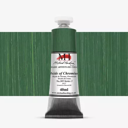 Olejové barvy Michael Harding 40ml - varianty - Oxide of Chromium 305