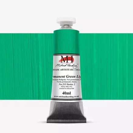 Olejové barvy Michael Harding 40ml - varianty - Permanent Green Light 215