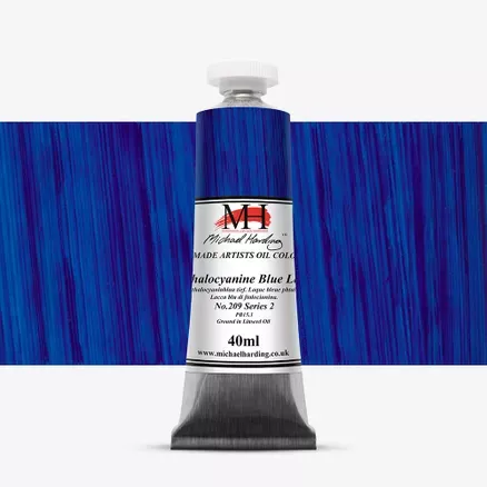 Olejové barvy Michael Harding 40ml - varianty - Phthalocyanine Blue Lake 209
