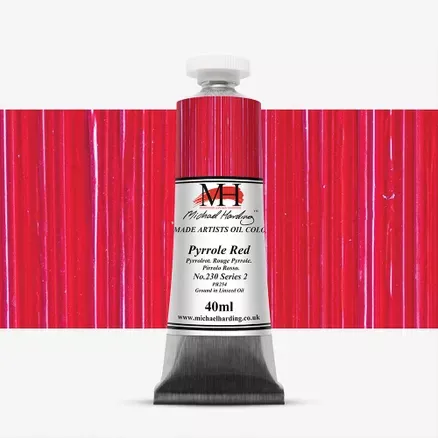 Olejové barvy Michael Harding 40ml - varianty - Pyrrole Red 230