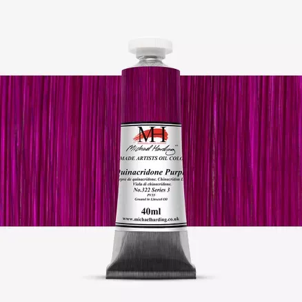 Olejové barvy Michael Harding 40ml - varianty - Quinacridone Purple 322