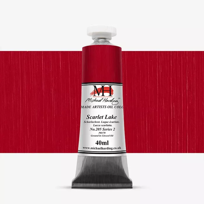 Olejové barvy Michael Harding 40ml - varianty - Scarlet Lake 205