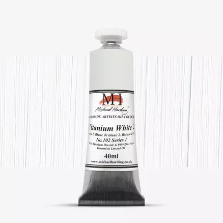 Olejové barvy Michael Harding 40ml - varianty - Titanium White No.2 (LIN) 102