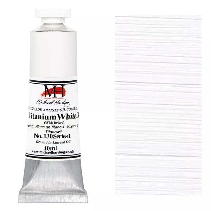 Olejové barvy Michael Harding 40ml - varianty - Titanium White No.3 (LIN) 130