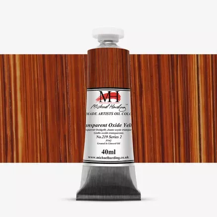 Olejové barvy Michael Harding 40ml - varianty - Transparent Oxide Yellow 219