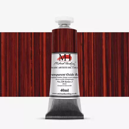Olejové barvy Michael Harding 40ml - varianty - Transparent Oxide Red 220