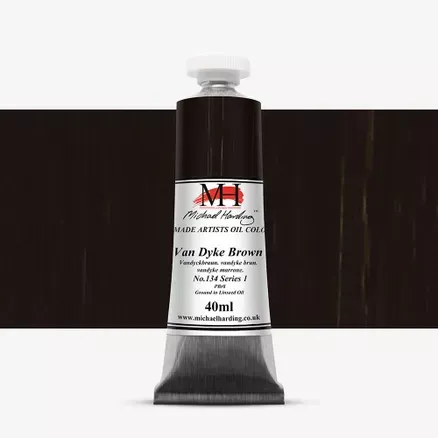 Olejové barvy Michael Harding 40ml - varianty - Vandyke Brown 134