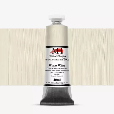 Olejové barvy Michael Harding 40ml - varianty - Warm White (Lead White Alternative) 137