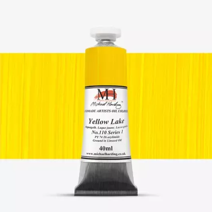 Olejové barvy Michael Harding 40ml - varianty - Yellow Lake 110