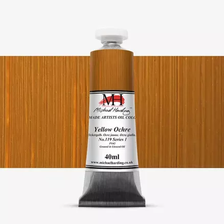 Olejové barvy Michael Harding 40ml - varianty - Yellow Ochre 119
