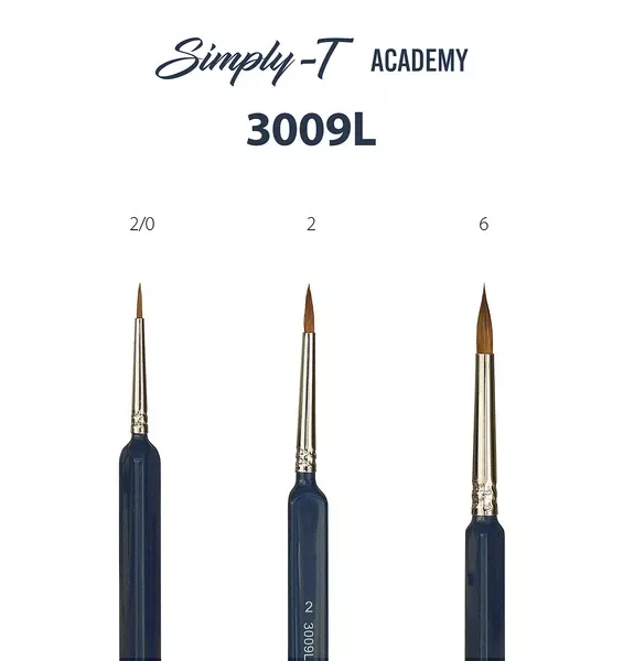 Simply-T ACADEMY liner pure Kolinsky 3009L - varianty