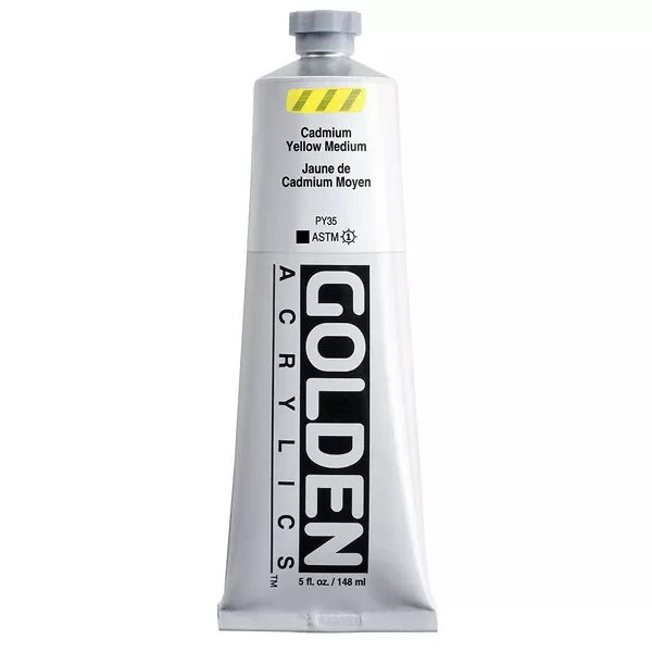 Akrylová barva Golden HEAVY BODY 148 ml - varianty - Cadmium Yellow Medium - 1130