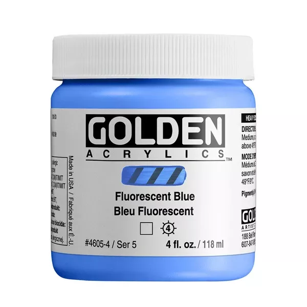 Akrylová barva Golden Heavy Body Effect 118 ml - varianty - Fluorescent Blue - 4605