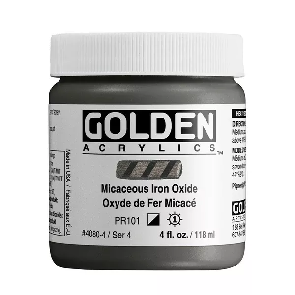 Akrylová barva Golden Heavy Body Effect 118 ml - varianty - Micaceous Iron Oxide - 4080