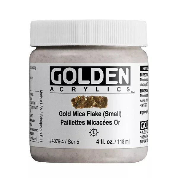 Akrylová barva Golden Heavy Body Effect 118 ml - varianty - Gold Mica Flake Small - 4076