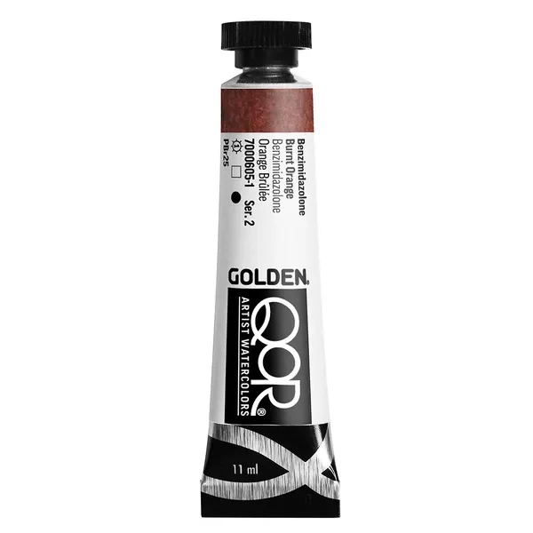 Akvarelová barva Golden QoR 11 ml - varianty - Benzimidazolone Burnt Orange 0605