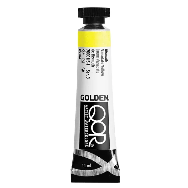 Akvarelová barva Golden QoR 11 ml - varianty - Bismuth Vanadate Yellow 0115