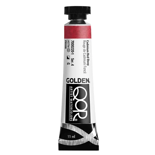 Akvarelová barva Golden QoR 11 ml - varianty - Cadmium Red Deep 0220