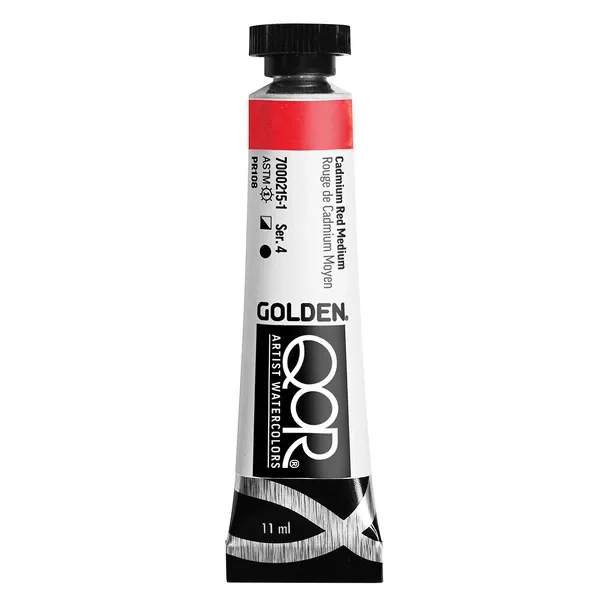 Akvarelová barva Golden QoR 11 ml - varianty - Cadmium Red Medium 0215
