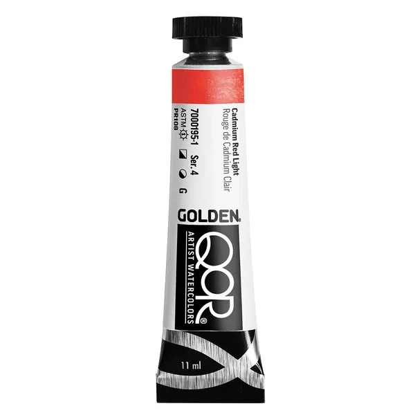Akvarelová barva Golden QoR 11 ml - varianty - Cadmium Red Light 0195