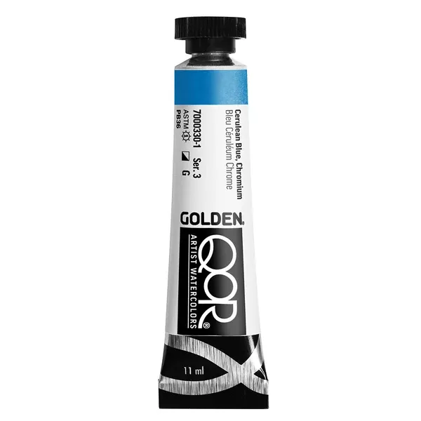 Akvarelová barva Golden QoR 11 ml - varianty - Cerulean Blue, Chromium 0330