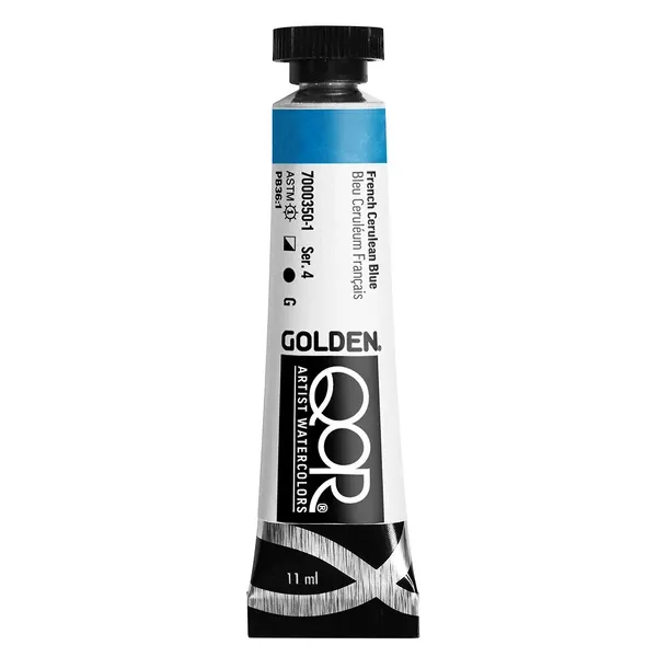 Akvarelová barva Golden QoR 11 ml - varianty - French Cerulean Blue 0350