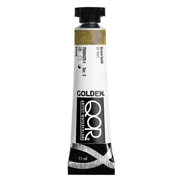 Akvarelová barva Golden QoR 11 ml - varianty - Green Gold 0425
