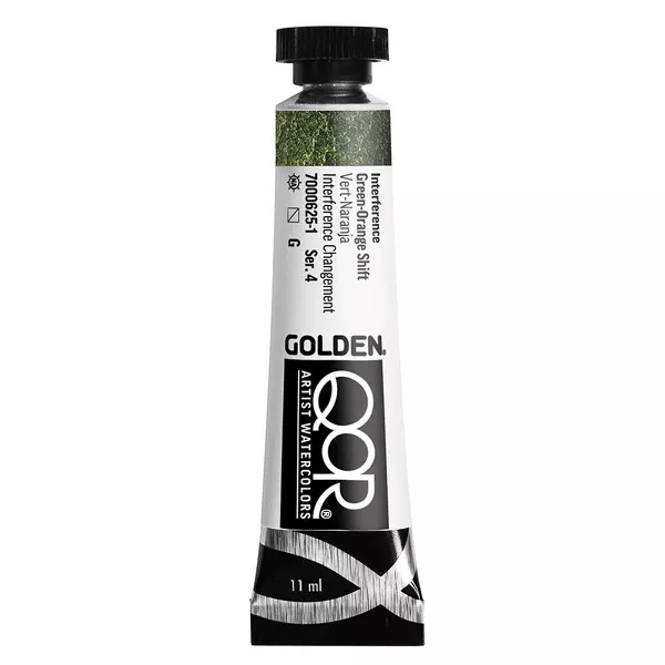 Akvarelová barva Golden QoR 11 ml - varianty - Interference Green, Orange Shift 11, 0625