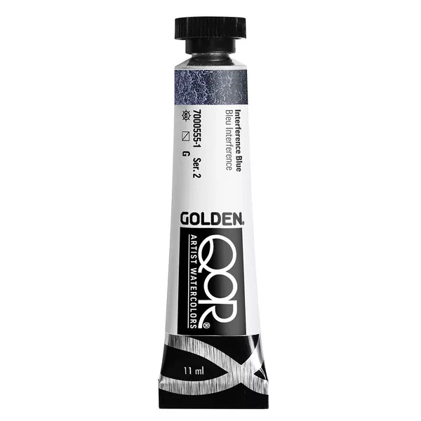 Akvarelová barva Golden QoR 11 ml - varianty - Interference Blue 0555