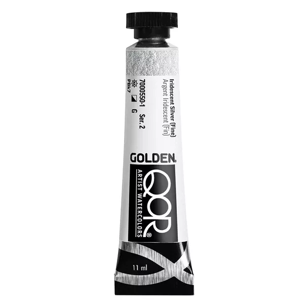 Akvarelová barva Golden QoR 11 ml - varianty - Iridescent Silver (Fine) 0550