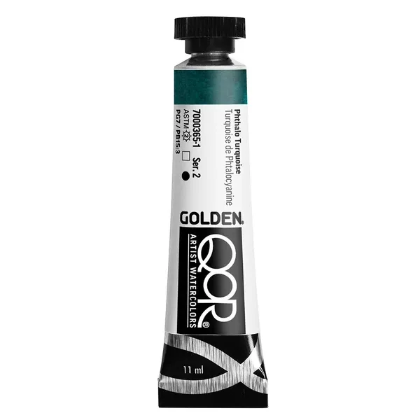 Akvarelová barva Golden QoR 11 ml - varianty - Phthalo Turquois 0365