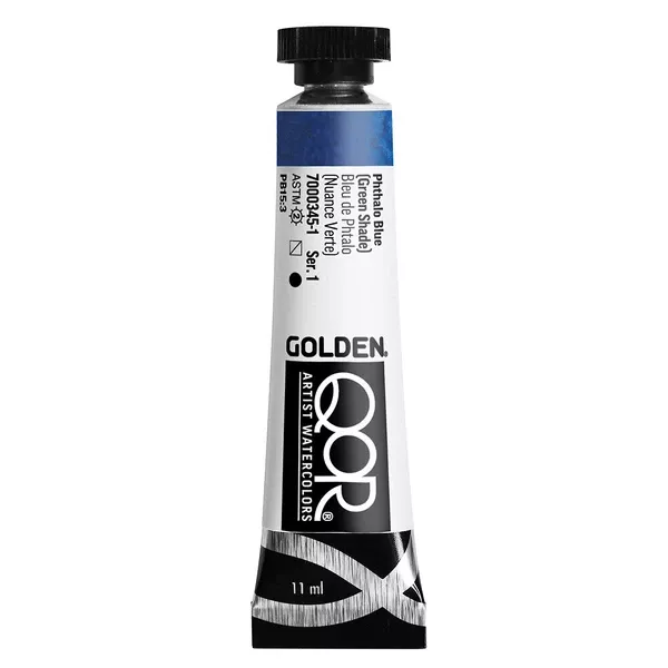Akvarelová barva Golden QoR 11 ml - varianty - Phthalo Blue (Green Shade) 0345
