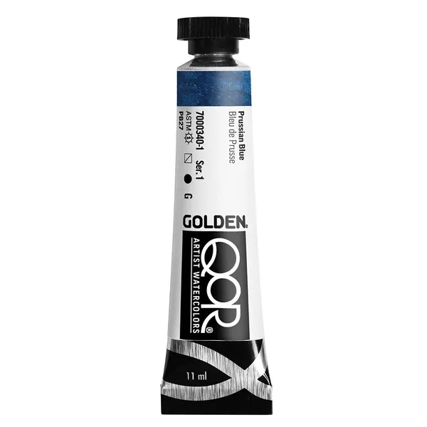 Akvarelová barva Golden QoR 11 ml - varianty - Prussian Blue 0340