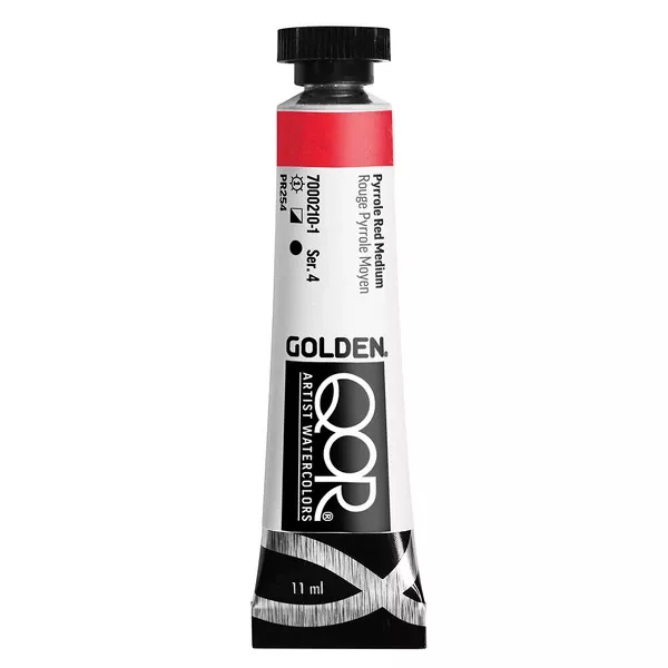 Akvarelová barva Golden QoR 11 ml - varianty - Pyrrole Red Medium 0210