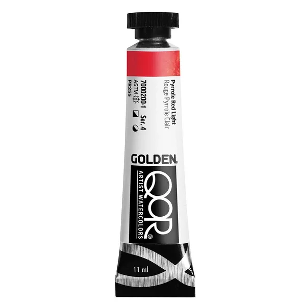 Akvarelová barva Golden QoR 11 ml - varianty - Pyrrole Red Light 0200