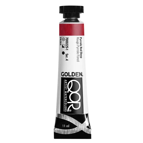 Akvarelová barva Golden QoR 11 ml - varianty - Pyrrole Red Deep 0225