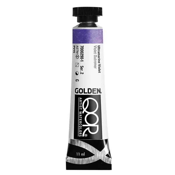 Akvarelová barva Golden QoR 11 ml - varianty - Ultramarine Violet 0290