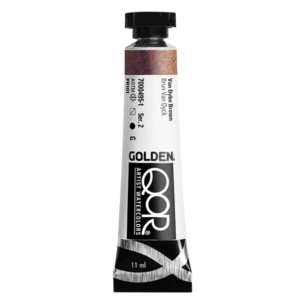 Akvarelová barva Golden QoR 11 ml - varianty - Vandyke Brown 0495
