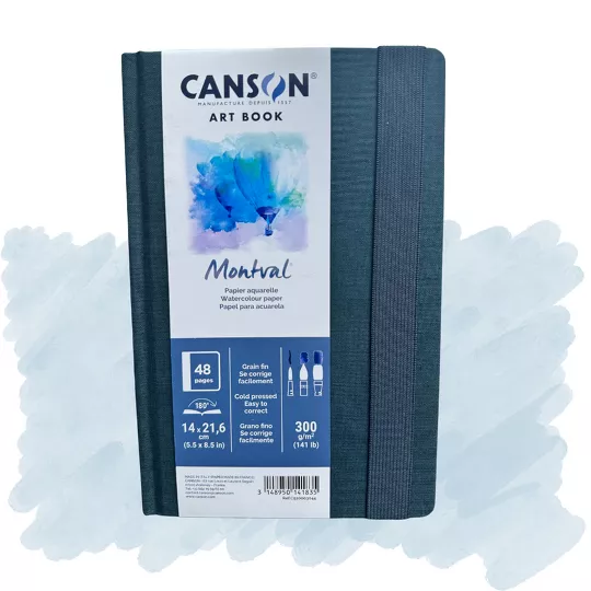 Canson Art Book Montval - akvarelový skicák 14 x 21,6 cm, Cold Pressed, 300 g/m², 48 stran
